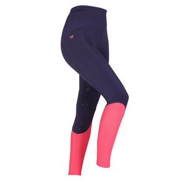 Buy the Shires Aubrion Navy Rhythm Mesh Ladies Riding Tights | Online For Equine 