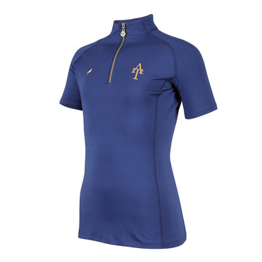 Buy the Shires Aubrion Young Rider Navy Team Short Sleeve Base Layer | Online for Equine