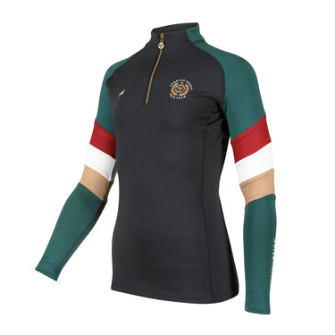 Buy the Shires Aubrion Young Rider Black Team Long Sleeve Base Layer | Online for Equine