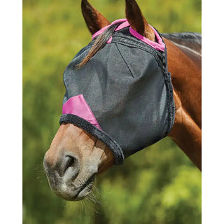 Buy the Weatherbeeta Black/Purple ComFiTec Deluxe Durable Mesh Mask | Online For Equine 