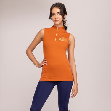 Shires Rust Aubrion Team Sleeveless Base Layer - XX Large (UK 18)