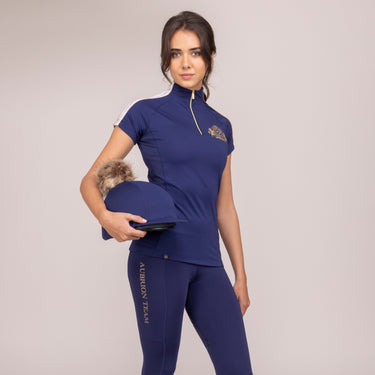 Shires Midnight Aubrion Team Short Sleeve Base Layer - X Small (UK 8)| Online For Equine