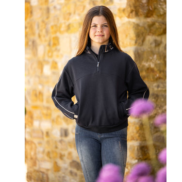 LeMieux Young Rider Navy Kate Quarter Zip Sweater