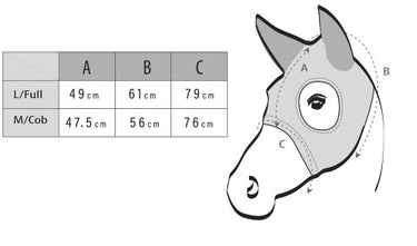 Buy Lami-Cell Titanium Hood Size Guide | Online for EquineBuy Lami-Cell Titanium Earless Hood Size Guide | Online for Equine