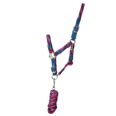 Hy Equestrian Multicolour Adjustable Head Collar with Rope| Online For Equine