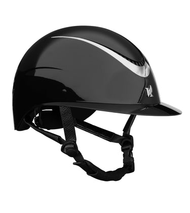 Buy Karben Black Gunmetal Alina Ellipse Wide Peak Gloss Adjustable Riding Hat | Online for Equine