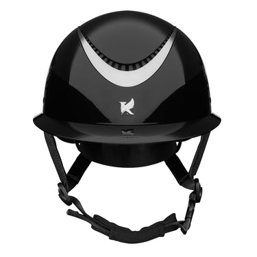 Buy Karben Black Gunmetal Alina Ellipse Wide Peak Gloss Adjustable Riding Hat| Online for Equine