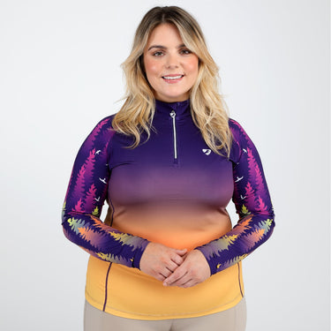 Buy Shires Aubrion Hyde Park Purple Forest Ladies Cross Country Shirt | Online for Equine
