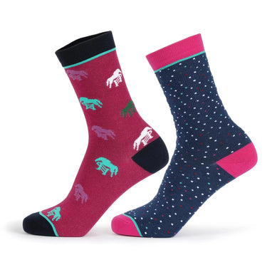 Buy the Shires Aubrion Bamboo Horse Ankle Socks 2 Pack | Online for Equine