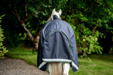 Horseware Ireland Rambo 1680D Wug Turnout Rug 200G Navy / Hunter Green & Silver| Online For Equine