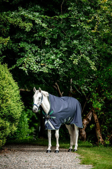 Horseware Ireland Rambo 1680D Wug Turnout Rug 200G Navy / Hunter Green & Silver| Online For Equine