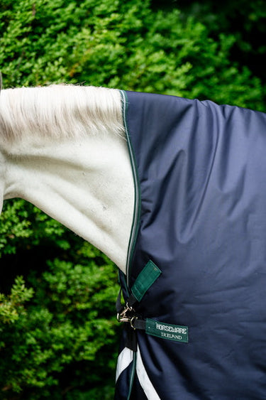 Horseware Ireland Rambo 1680D Wug Turnout Rug 200G Navy / Hunter Green & Silver| Online For Equine