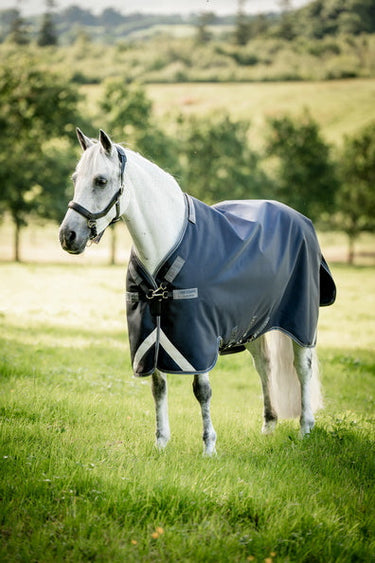 Horseware Ireland Rambo 1680D Turnout Rug 250G Vl Navy / Thunderstorm Grey & Silver| Online For Equine