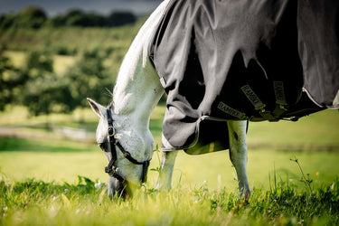Horseware Ireland Rambo 1680D Turnout Rug 250G Vl Black / Thunderstorm Grey & Silver| Online For Equine