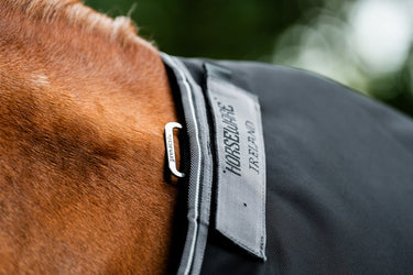 Horseware Ireland Rambo 1680D Turnout Rug 250G Vl Black / Thunderstorm Grey & Silver| Online For Equine