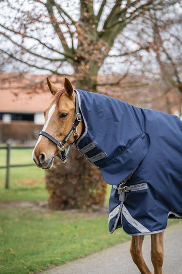 Horseware Ireland Amigo 1200D Integrated Turnout Rug 250G Navy / Titanium Grey & Silver| Online For Equine