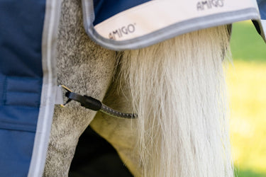 Horseware Ireland Amigo 1200D Plus Pony Turnout Rug 250G Navy / Titanium Grey & Silver| Online For Equine