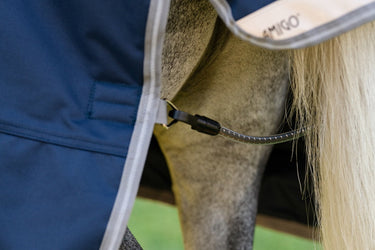 Horseware Ireland Amigo 1200D Plus Pony Turnout Rug 250G Navy / Titanium Grey & Silver| Online For Equine