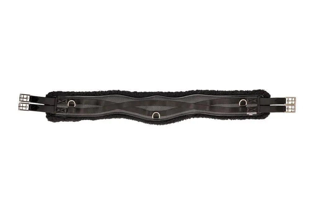 Fleece Lined Contoured Jumping Girth By Hy Equestrian – Anatomically Shaped, Synthetic