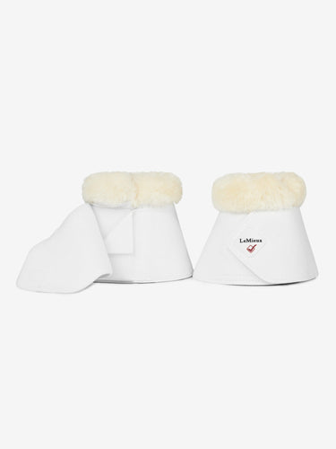 LeMieux Fleece WrapRound Over Reach Boots White| Online For Equine