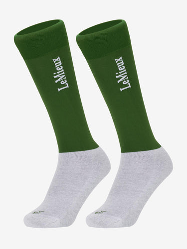 LeMieux Competition Socks Hunter Green (Twin Pack)