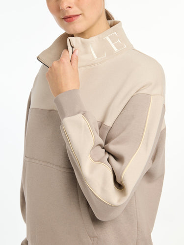 Buy Le Mieux Ladies Ash/Stone Kali Quarter Zip Sweater | Online for Equine