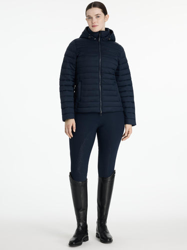 LeMieux Rose Hooded Puffer Jacket Navy