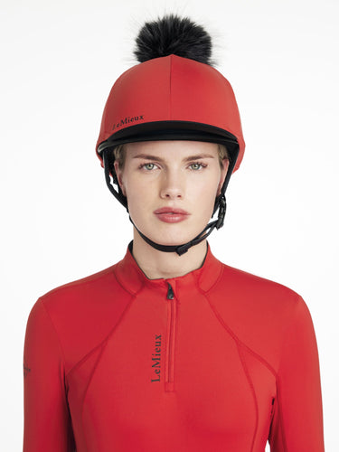 LeMieux Classique Pom Hat Silk Chilli| Online For Equine