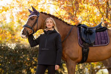 LeMieux Ladies Phoebe Half Zip Waterproof Anorak Black| Online For Equine