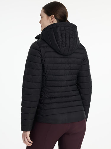 LeMieux Rose Hooded Puffer Jacket Black