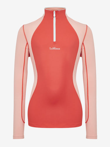 LeMieux Harlow Young Rider Long Sleeve Base Layer Coral Crush| Online For Equine