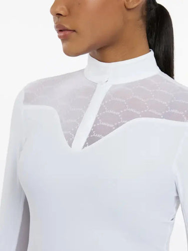 LeMieux Ladies Emily Long Sleeve Show Shirt White| Online For Equine