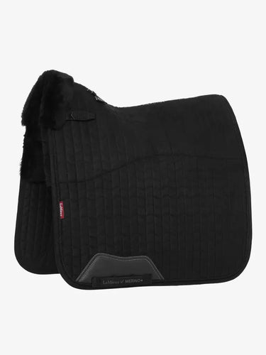 LeMieux Merino+ Half Lined Suede Dressage Square Black/Black| Online For Equine