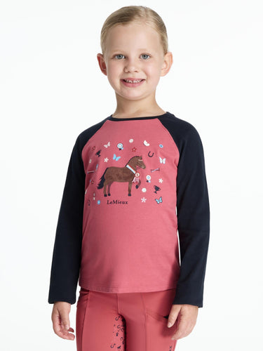 LeMieux Mini Jamie Chancer Long Sleeve Top Cranberry| Online For Equine