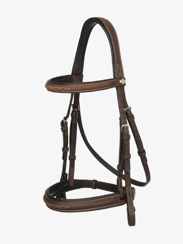 LeMieux Stitched Hunter Bridle with Laced Reins Havana/Silver| Online For Equine