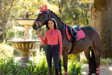 LeMieux Suede GP Square Cranberry| Online For Equine