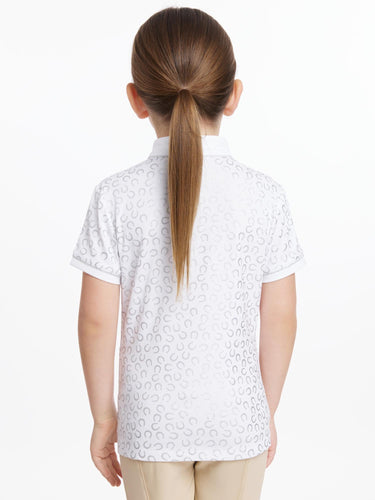 LeMieux Young Rider Mini Bella Show Shirt White/Horseshoes| Online For Equine