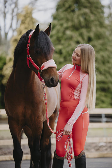 LeMieux Harlow Young Rider Long Sleeve Base Layer Coral Crush| Online For Equine