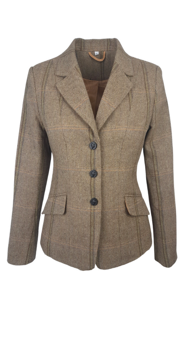 Buy the Cameo Equine Ladies Phoebe Green Tweed Jacket | Online for Equine