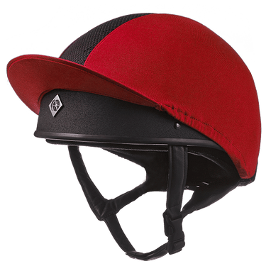 Buy the Charles Owen Red Pro II Plus Lycra Hat Silk | Online for Equine