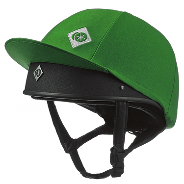 Buy the Charles Owen Emerald Traditional Coloured Hat Silk | Online for Equine