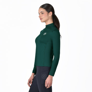 Dublin Breathable Long Sleeve Riding Top Dark Emerald Green| Online For Equine