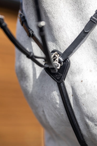 Buy Le Mieux Breastplate with Detachable Martingale Black/Silver | Online for Equine
