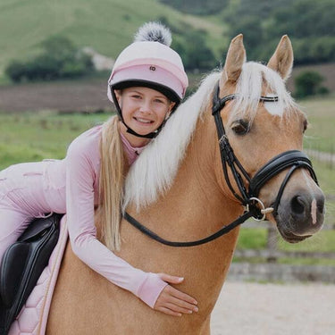 Buy Charles Owen Harlow JS1 Pro Pastel Pink Jockey Skull| Online for Equine