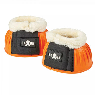 Buy The Saxon Fleece Trim Rubber Bell Boots | Online For Equine 