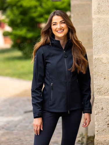 Buy the Le Mieux Celine Ladies Navy Soft Shell Jacket|Online for Equine