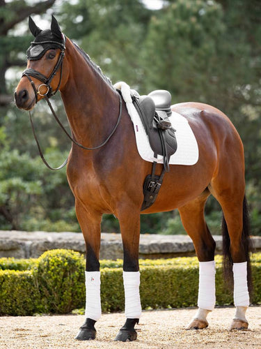LeMieux Half Lined White / Natural Merino+ Cotton Dressage Square| Online For Equine