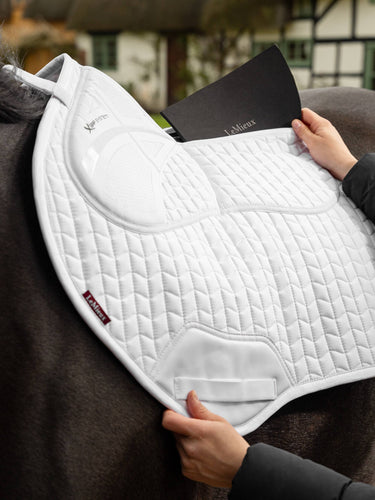 Buy LeMieux White ProSorb Plain 2 Pocket Close Contact Square| Online for Equine