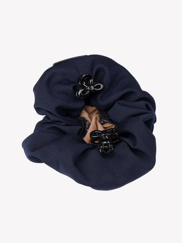 LeMieux Scrunchie with Crystal Hair Net Navy