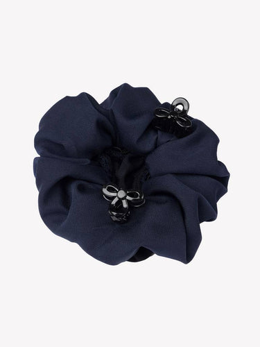 LeMieux Scrunchie with Crystal Hair Net Navy